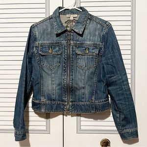 Cabi Vintage Denim Cropped Jacket Sz Medium